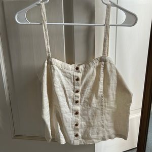 Everlane button up linen blouse